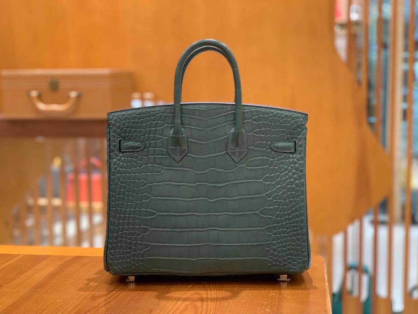 NEW HERMES BAGS BIRKIN 25 67 HANDBAG VERT FONCE